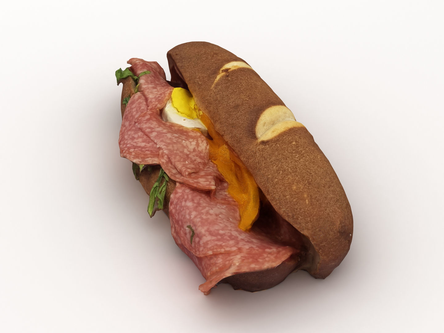 Sub Sandwich Baguette 3D model_5