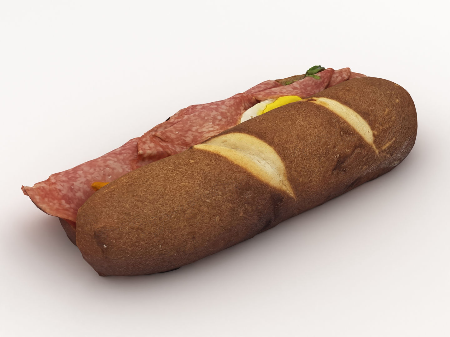 Sub Sandwich Baguette 3D model_4