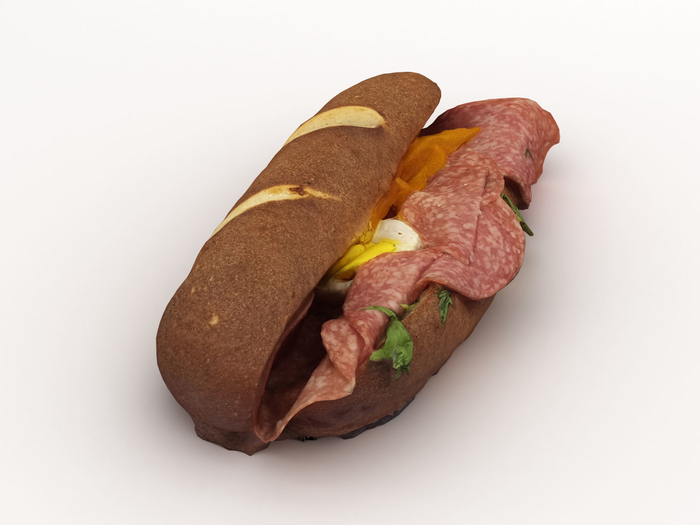 Sub Sandwich Baguette 3D model_2