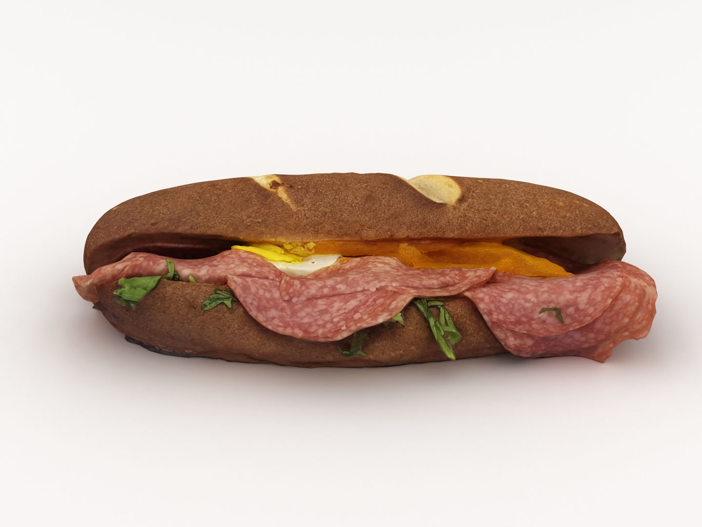 Sub Sandwich Baguette 3D model_1