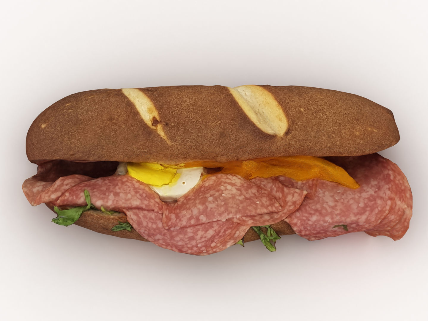 Sub Sandwich Baguette 3D model_8