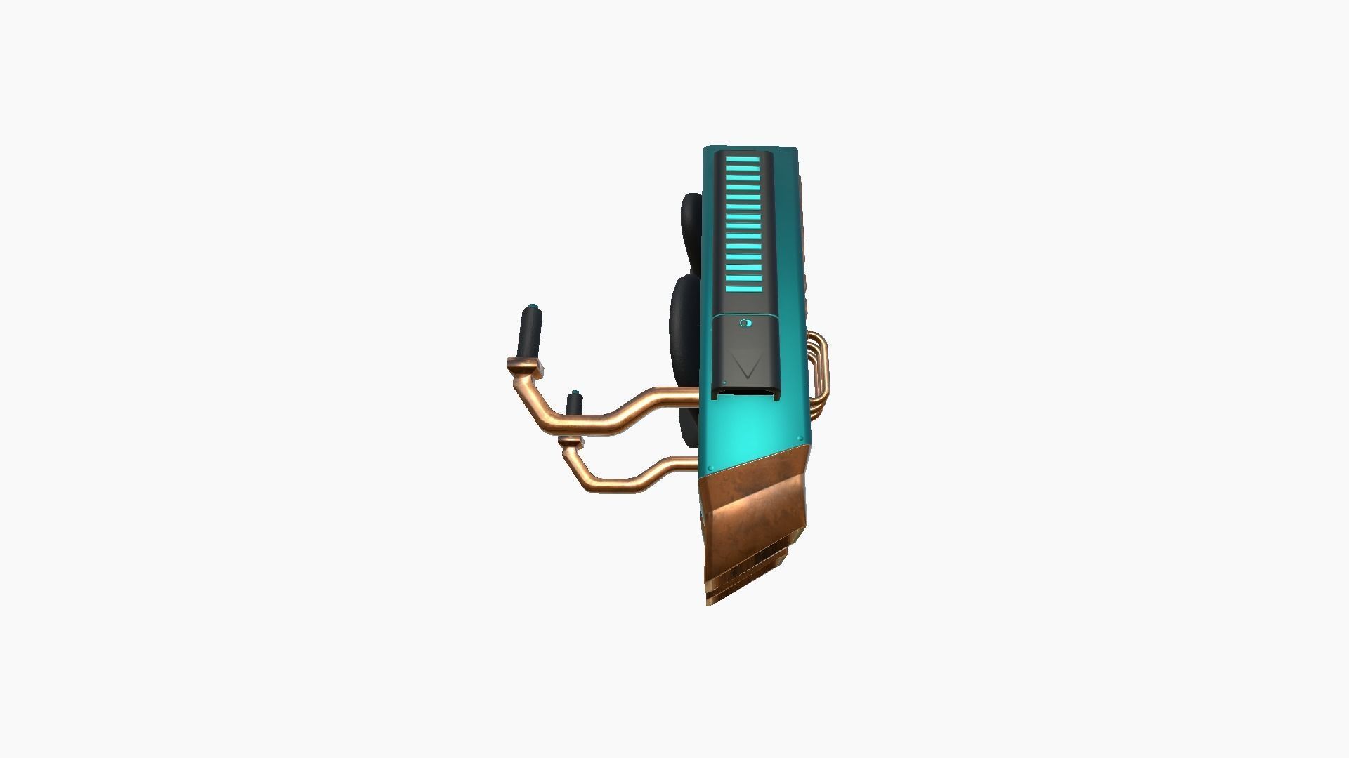 Jetpack F10 Blue Bronze - SciFi Character Design Low-poly 3D model_4
