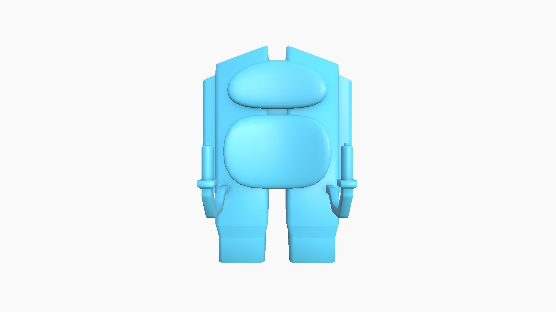 Jetpack F10 Blue Bronze - SciFi Character Design Low-poly 3D model_7