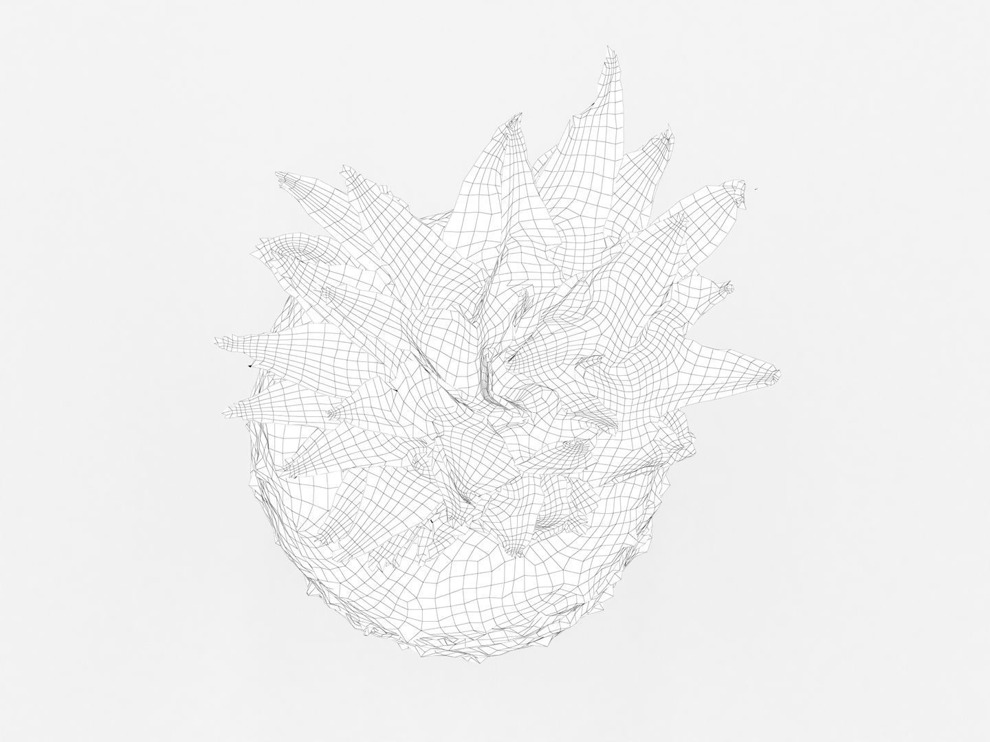 Pineapple 3D model_17