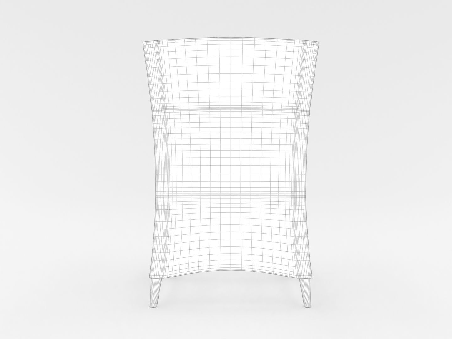 Rattan Lounge Chair 001 3D model_16