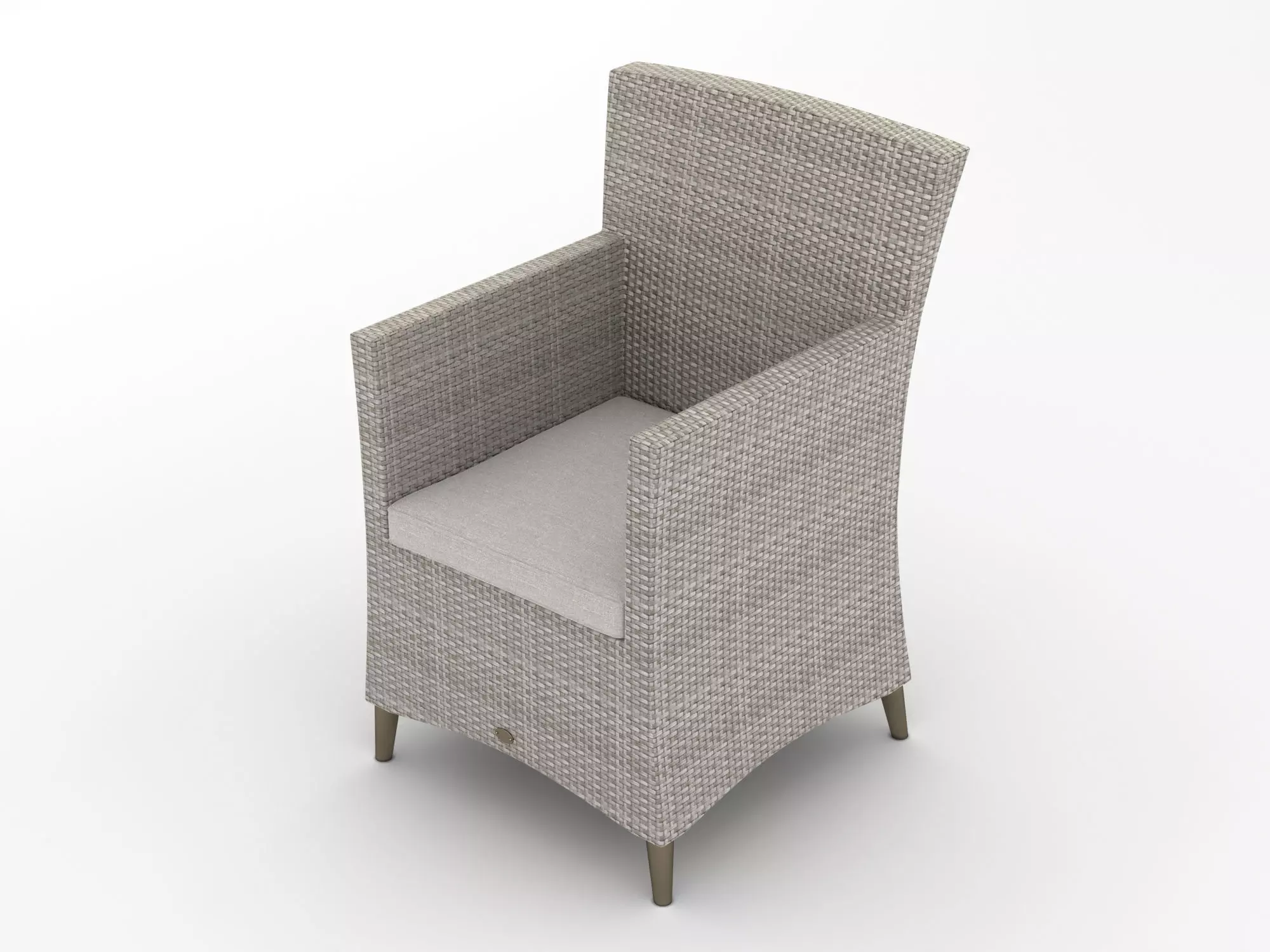 Rattan Lounge Chair 001 3D model_0