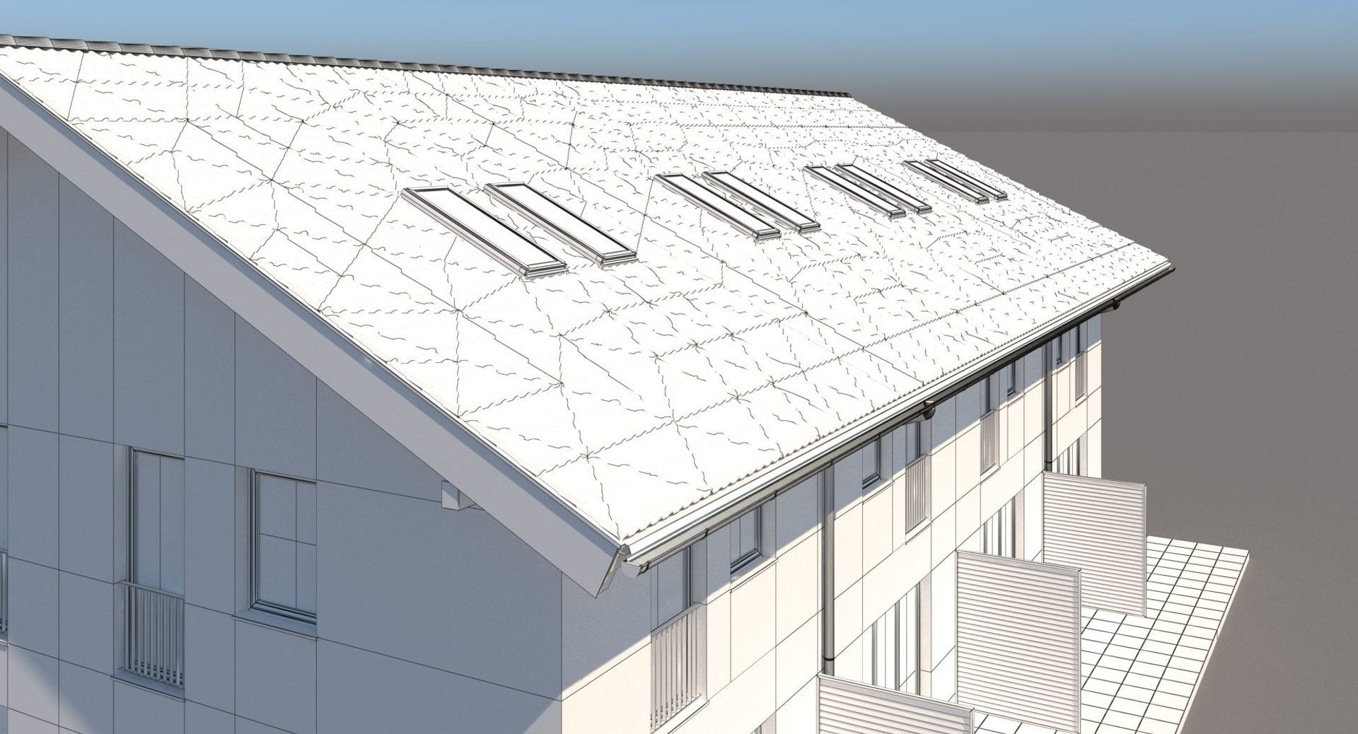 Generic Residential Building 001 3D model_7