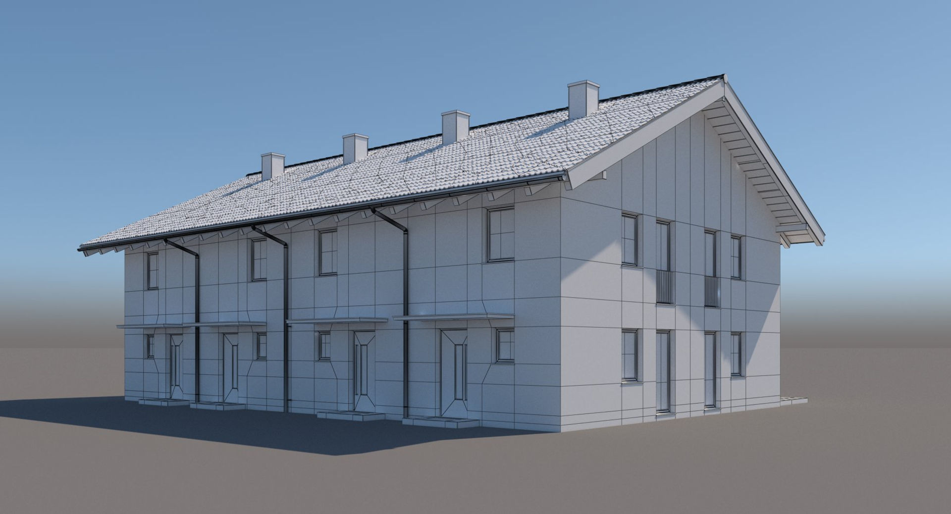 Generic Residential Building 001 3D model_3