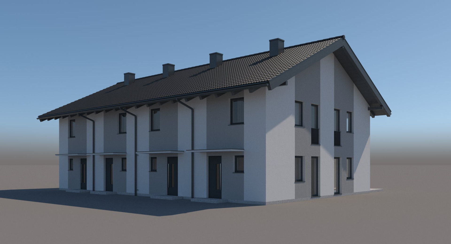 Generic Residential Building 001 3D model_2