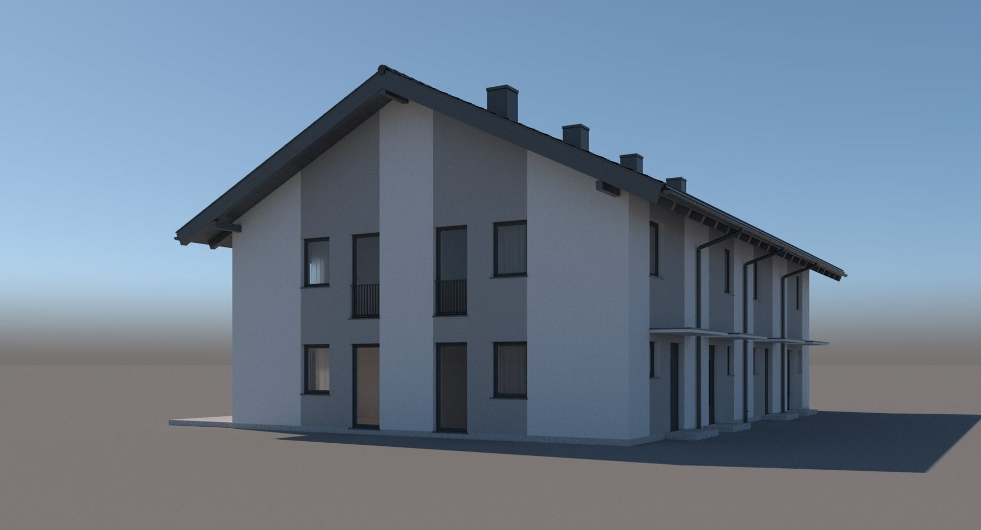 Generic Residential Building 001 3D model_4