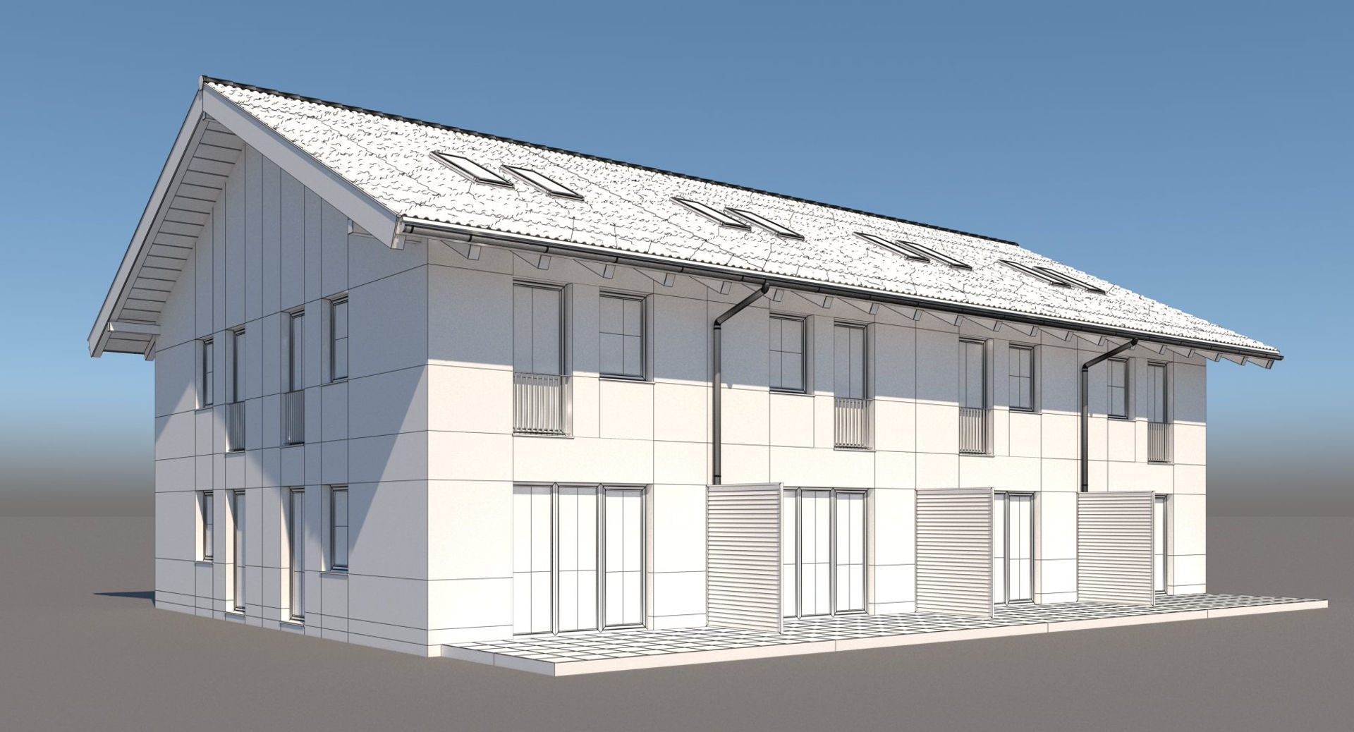 Generic Residential Building 001 3D model_1