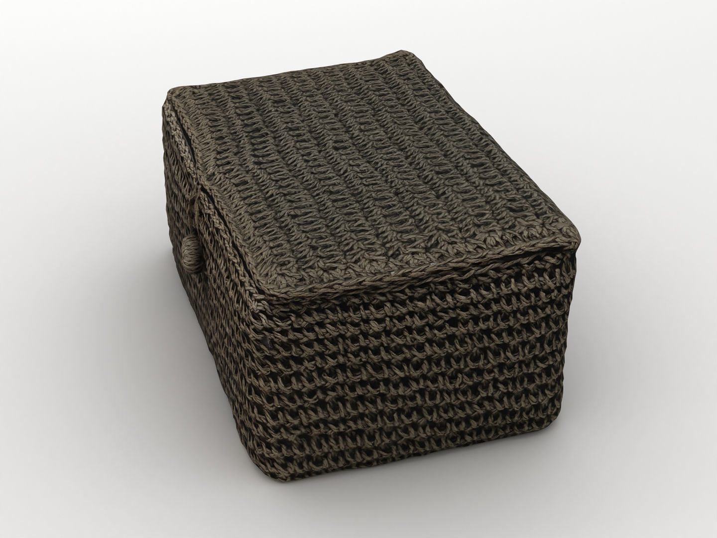 Decorative Wicker Basket 3D model_5