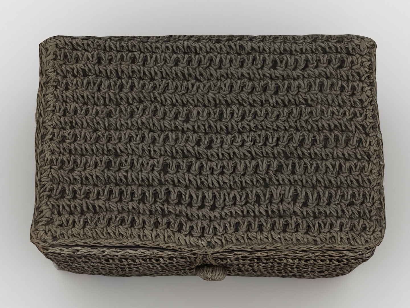 Decorative Wicker Basket 3D model_8