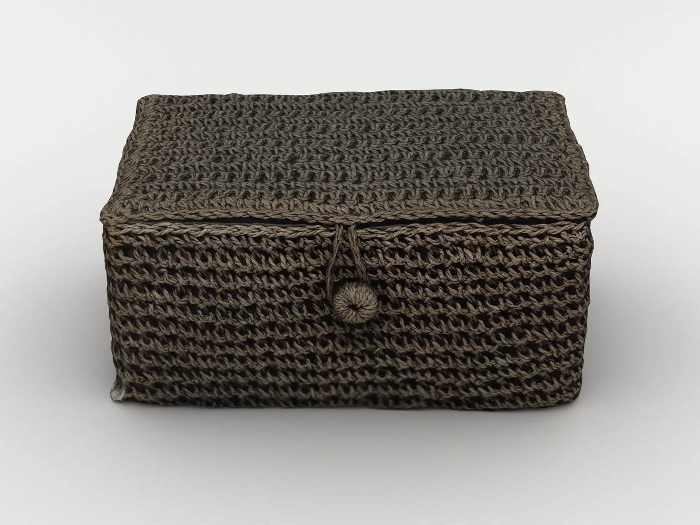 Decorative Wicker Basket 3D model_1