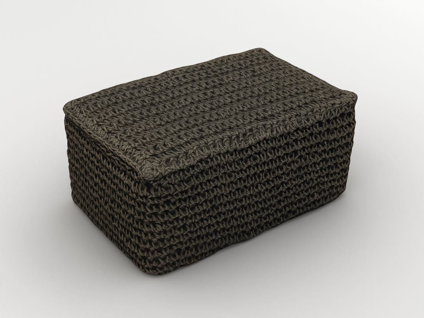 Decorative Wicker Basket 3D model_4
