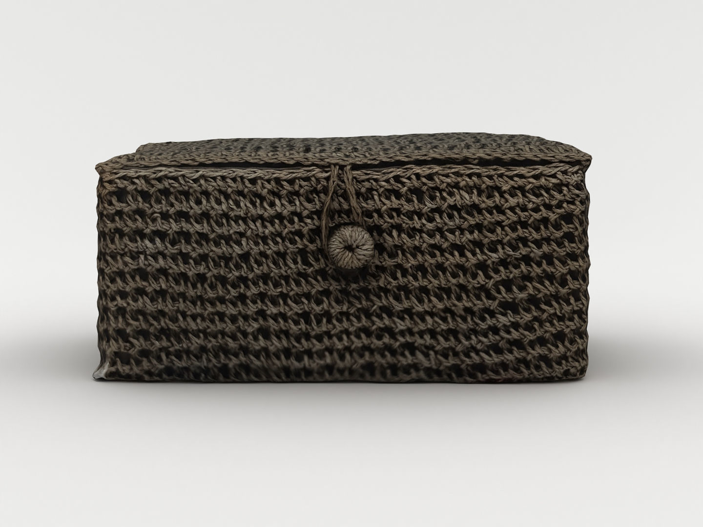 Decorative Wicker Basket 3D model_6