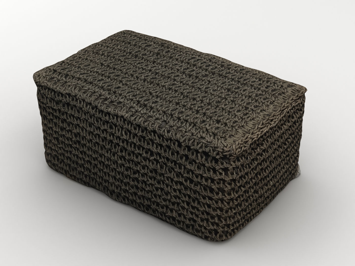 Decorative Wicker Basket 3D model_3