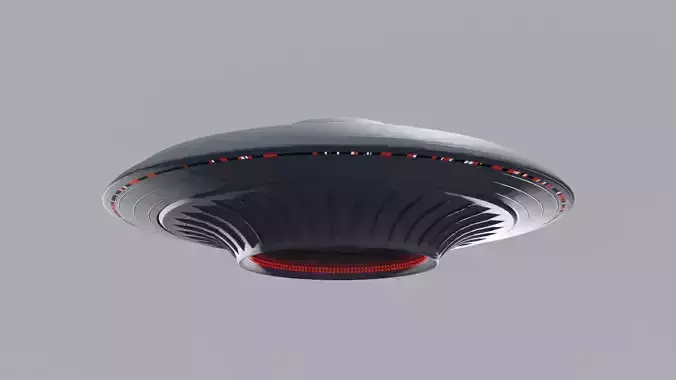 Detailed Retro Sci-fi UFO with 4K Textures 3D model