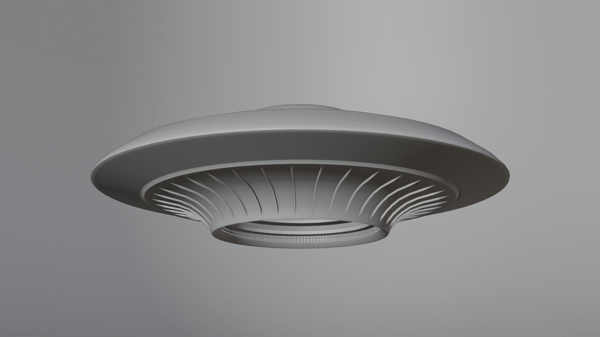 Detailed Retro Sci-fi UFO with 4K Textures 3D model_2