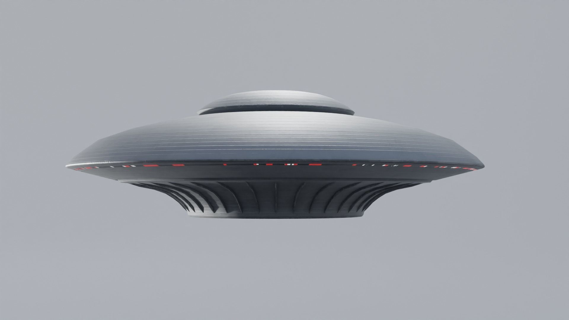 Detailed Retro Sci-fi UFO with 4K Textures 3D model_6