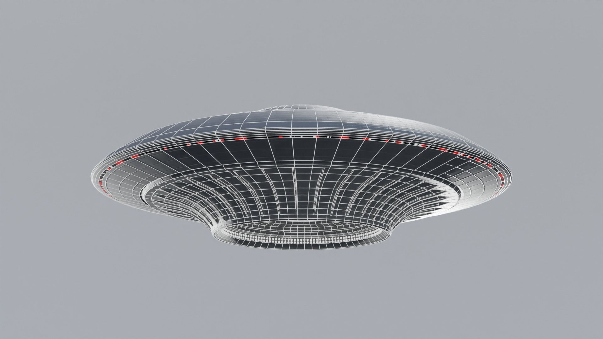 Detailed Retro Sci-fi UFO with 4K Textures 3D model_1
