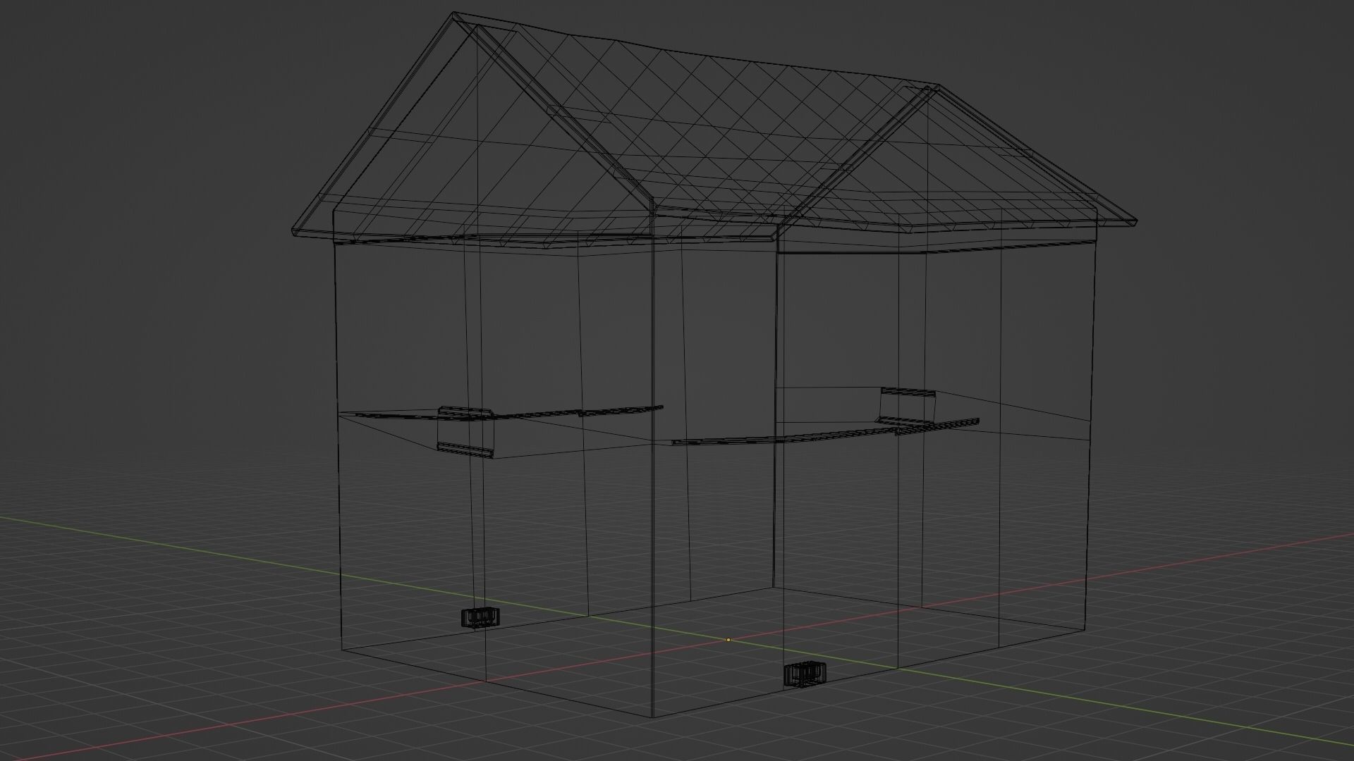 Old Red Barn Low-poly 3D model_7