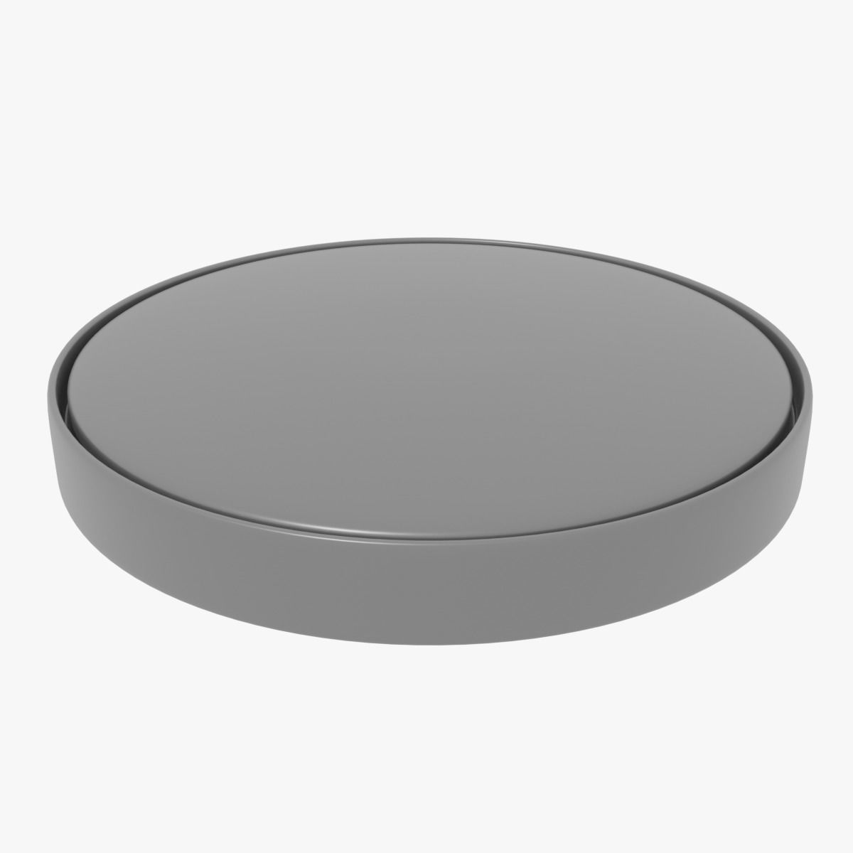 Button Cell Low-poly 3D model_7