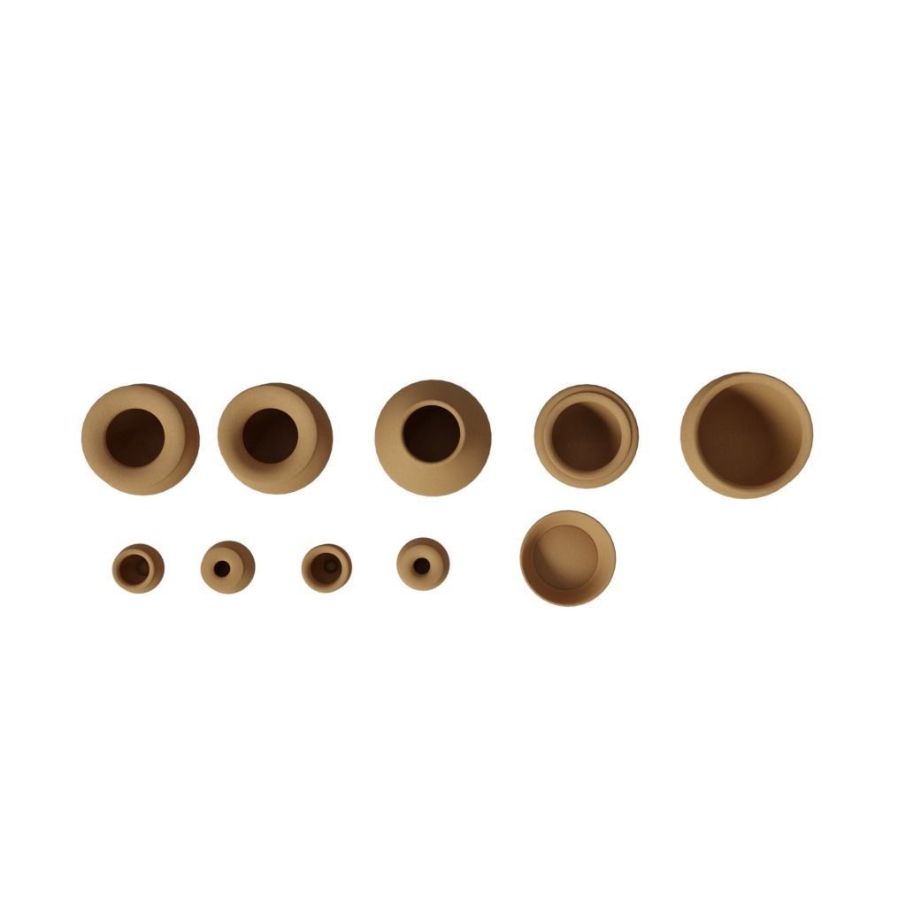 Terracotta Pots 10 Pack Free 3D model_2