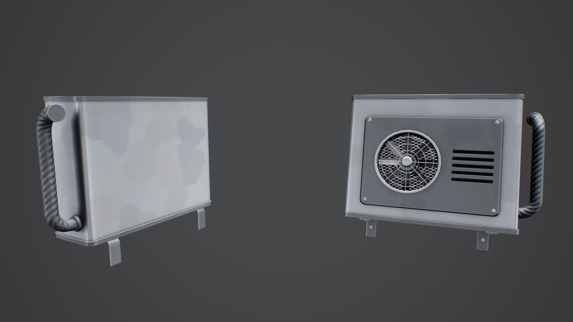 Stylized Air Conditioner Low-poly 3D model_2