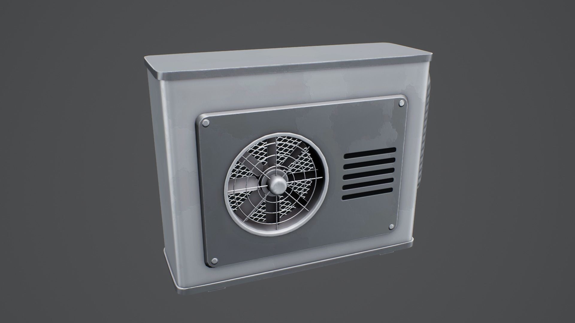 Stylized Air Conditioner Low-poly 3D model_1