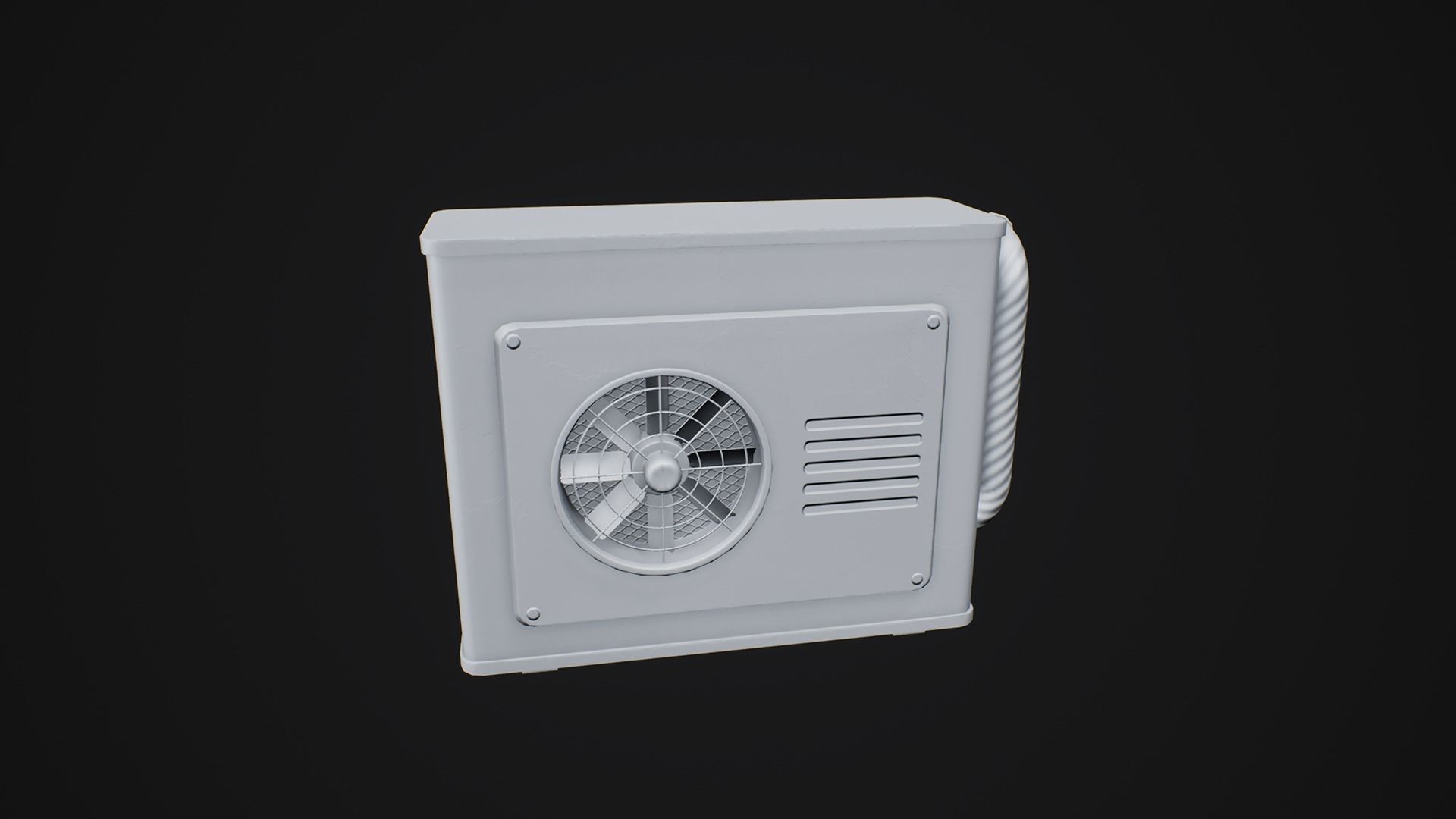 Stylized Air Conditioner Low-poly 3D model_5