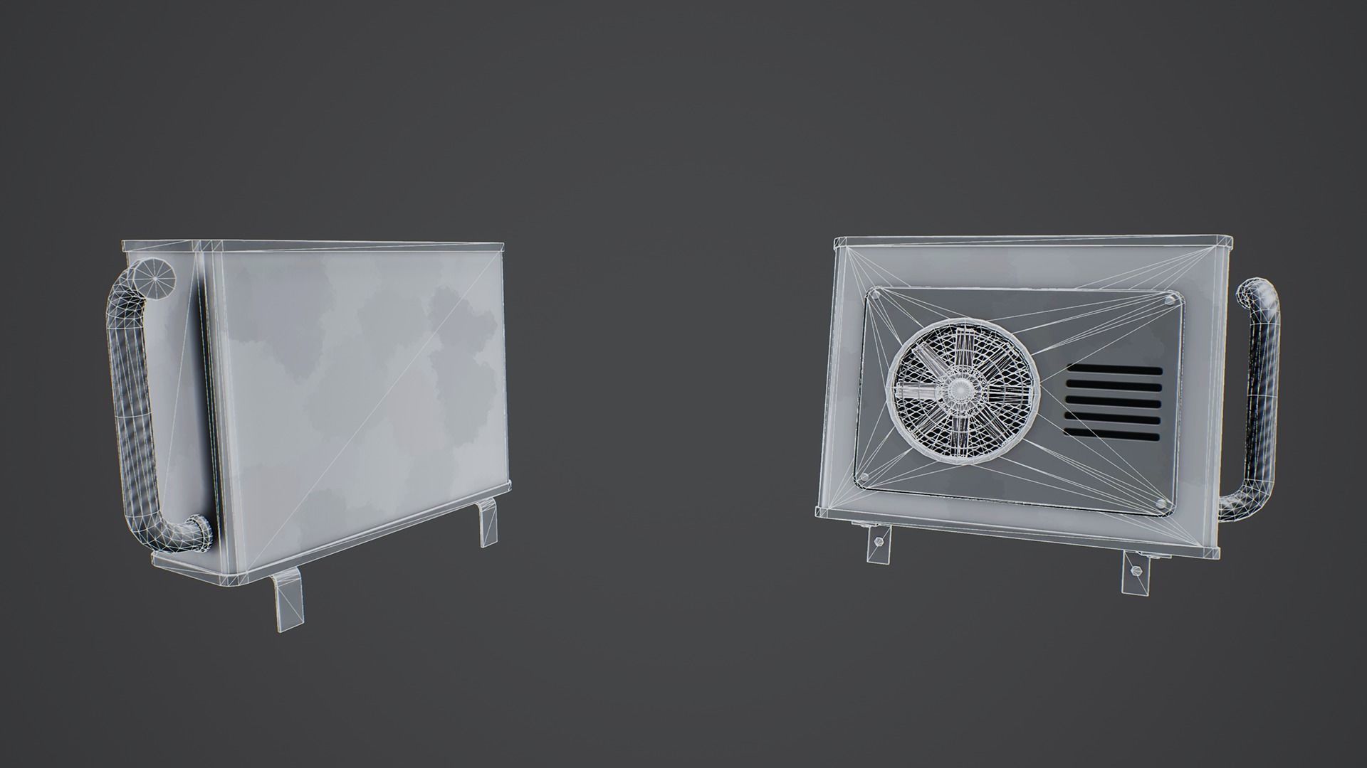 Stylized Air Conditioner Low-poly 3D model_4
