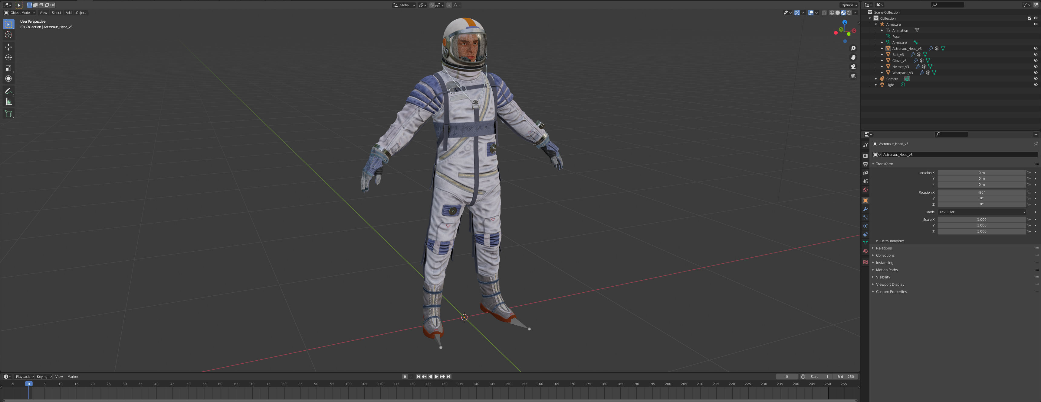 CS04 Space Suit LITE VERSION 3 Low-poly 3D model_16