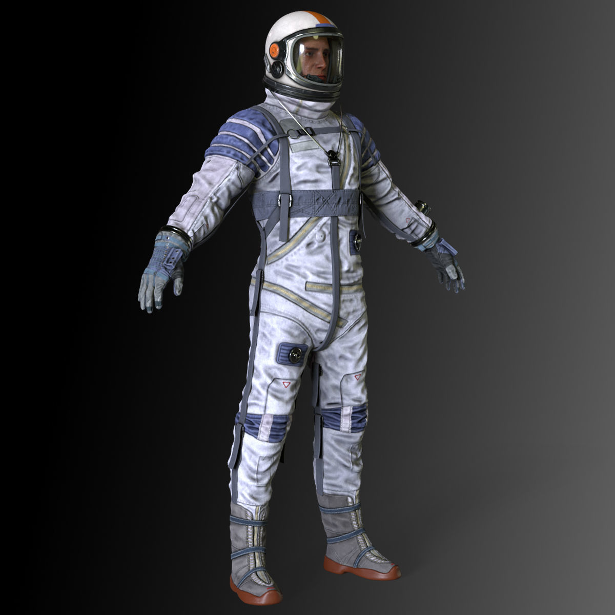 CS04 Space Suit LITE VERSION 3 Low-poly 3D model_9