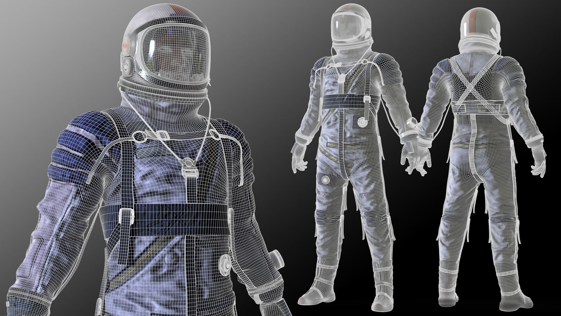CS04 Space Suit LITE VERSION 3 Low-poly 3D model_5
