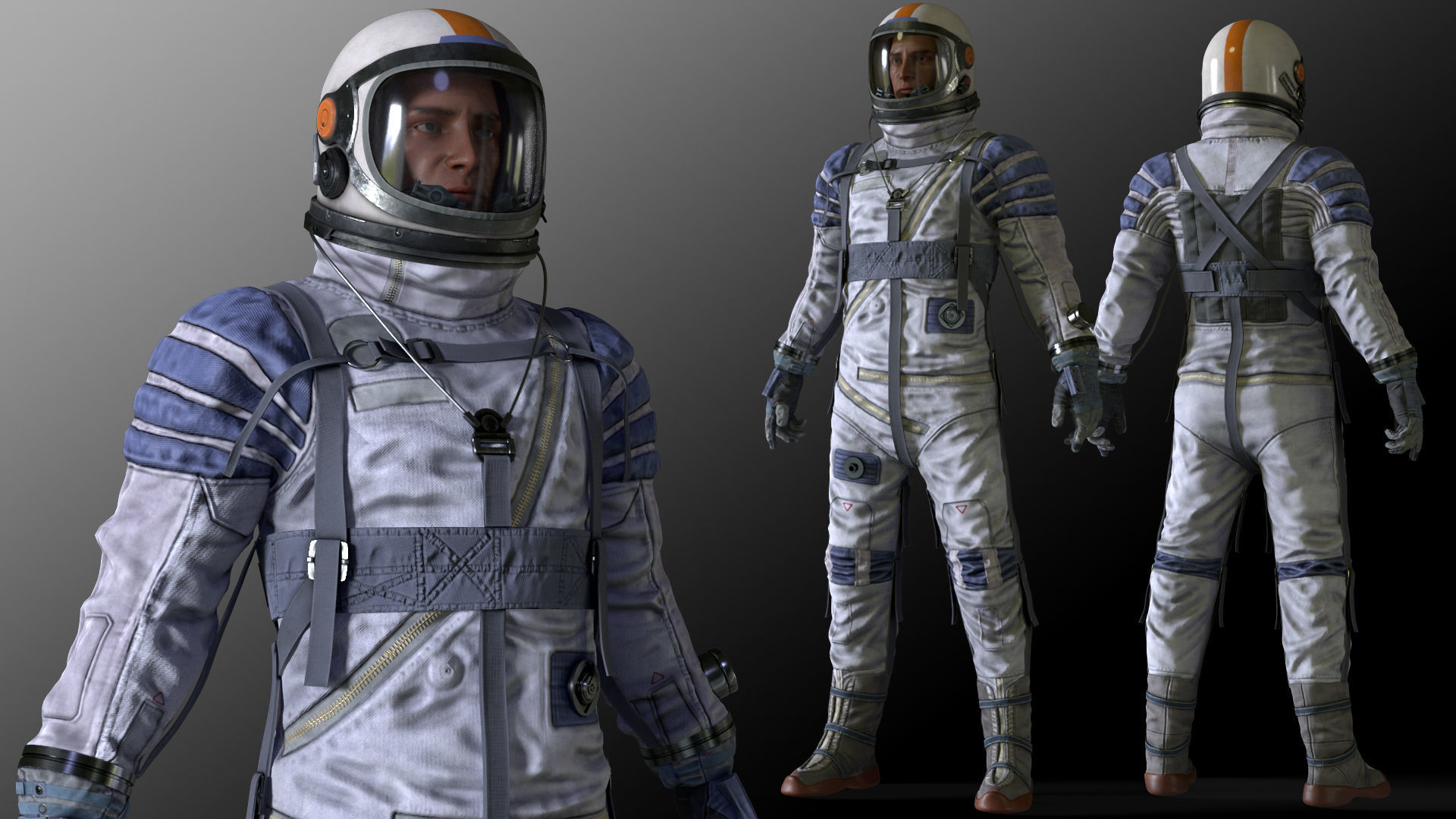CS04 Space Suit LITE VERSION 3 Low-poly 3D model_4