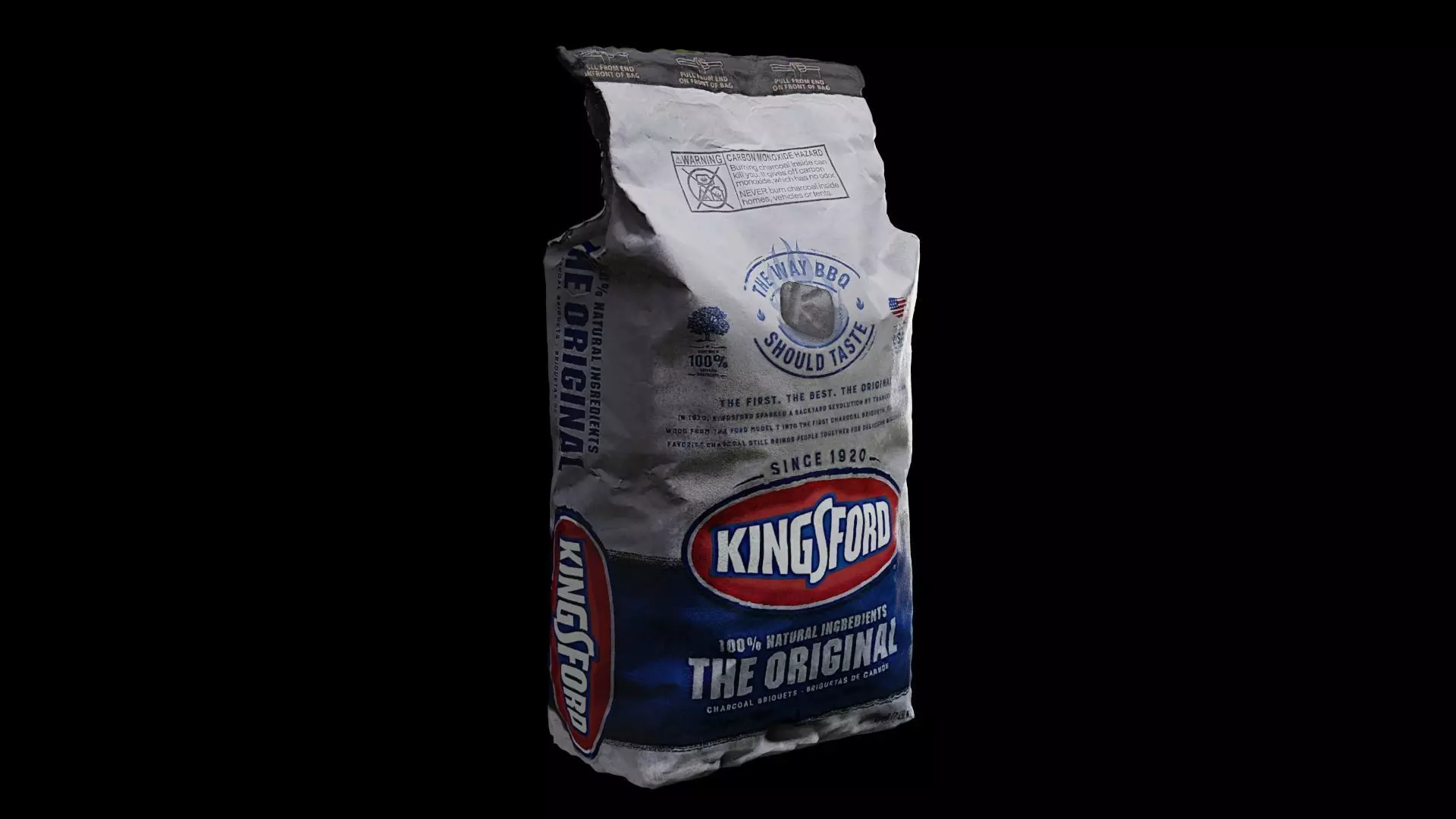 Bag of Charcoal 3D model_0