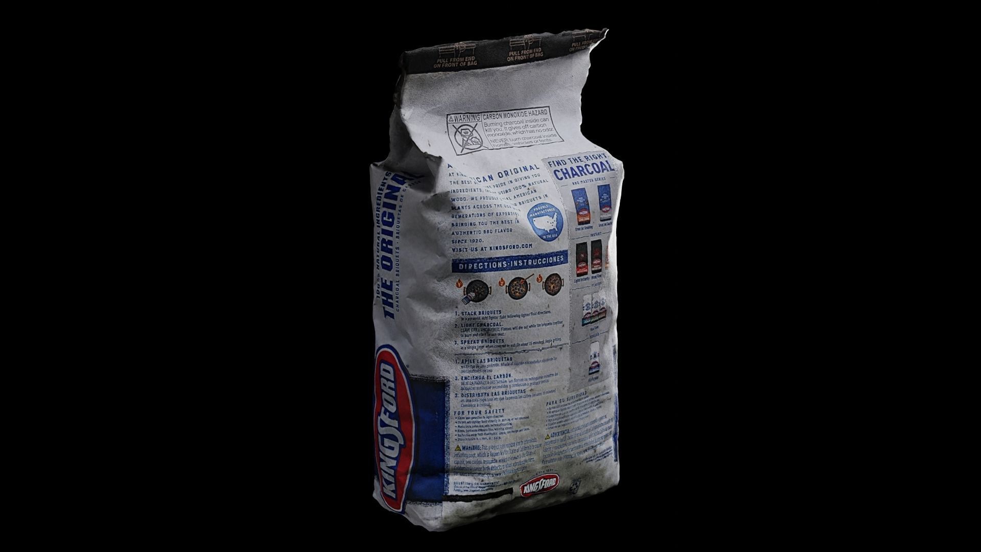 Bag of Charcoal 3D model_2