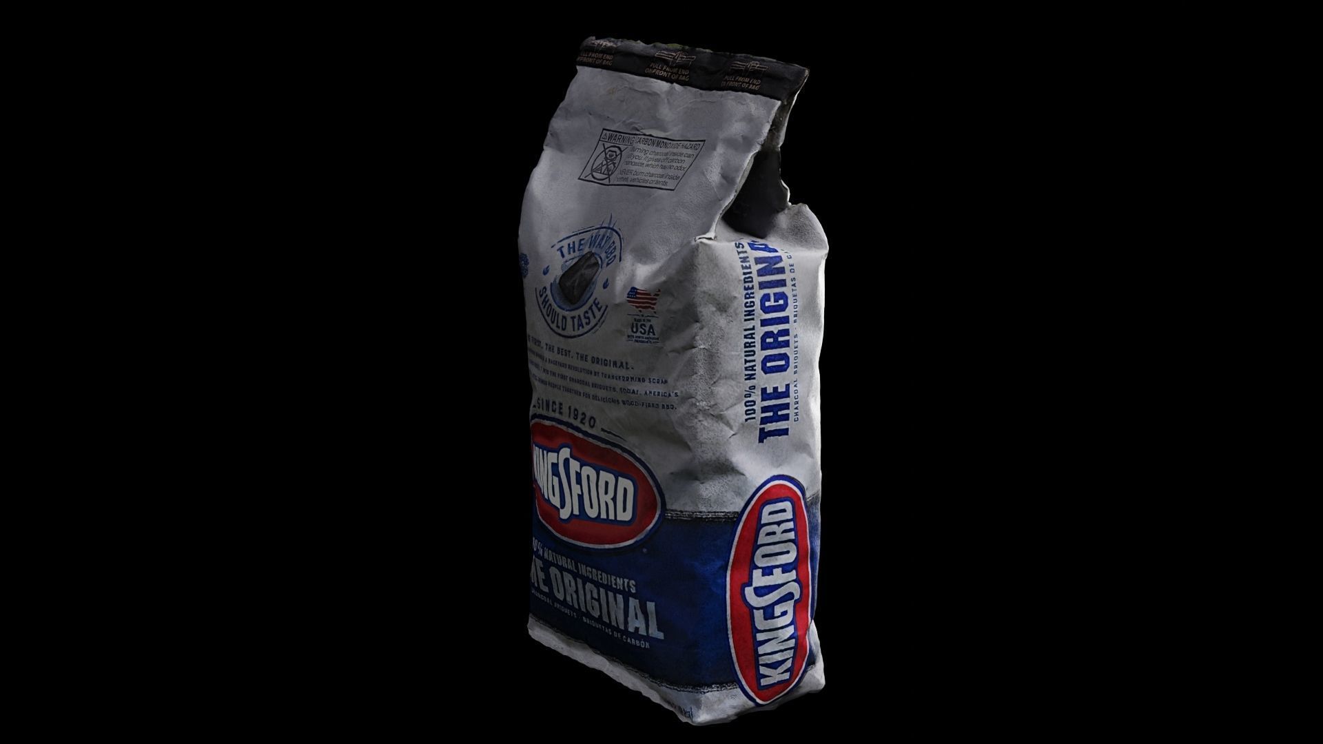 Bag of Charcoal 3D model_3