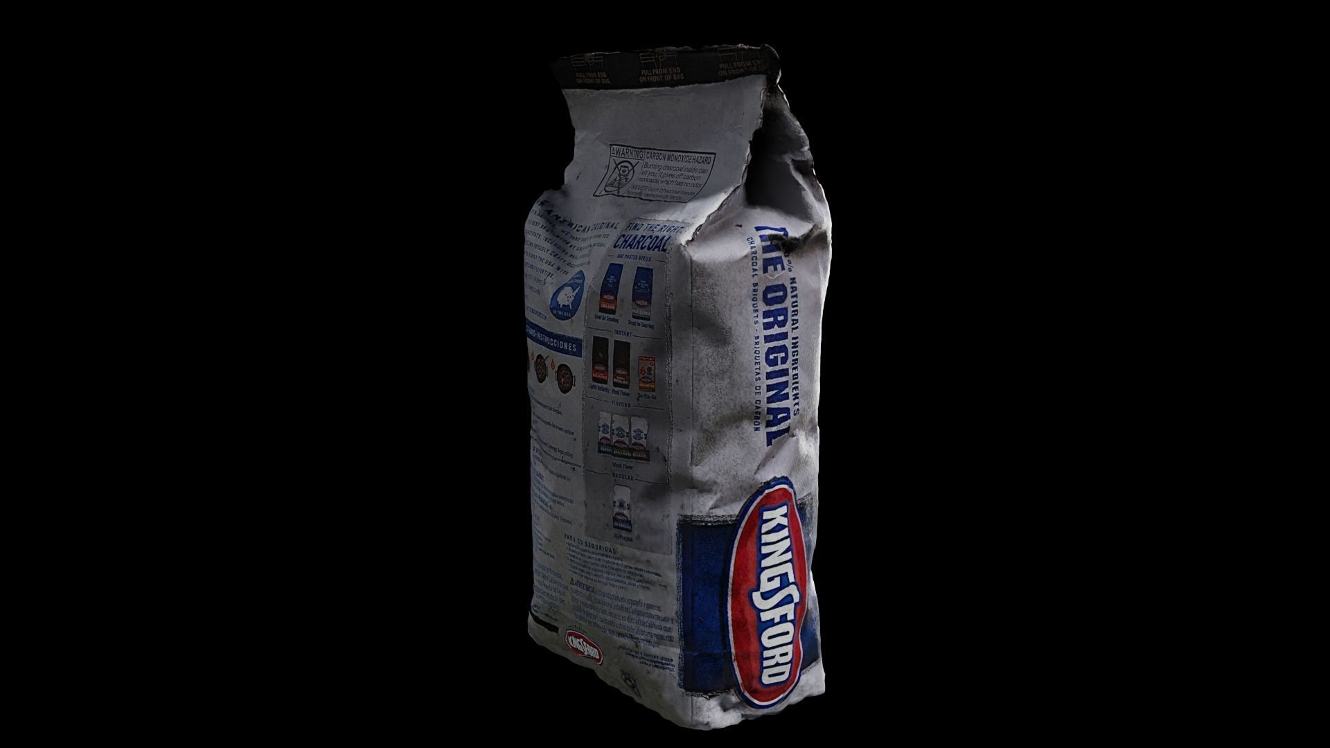 Bag of Charcoal 3D model_1