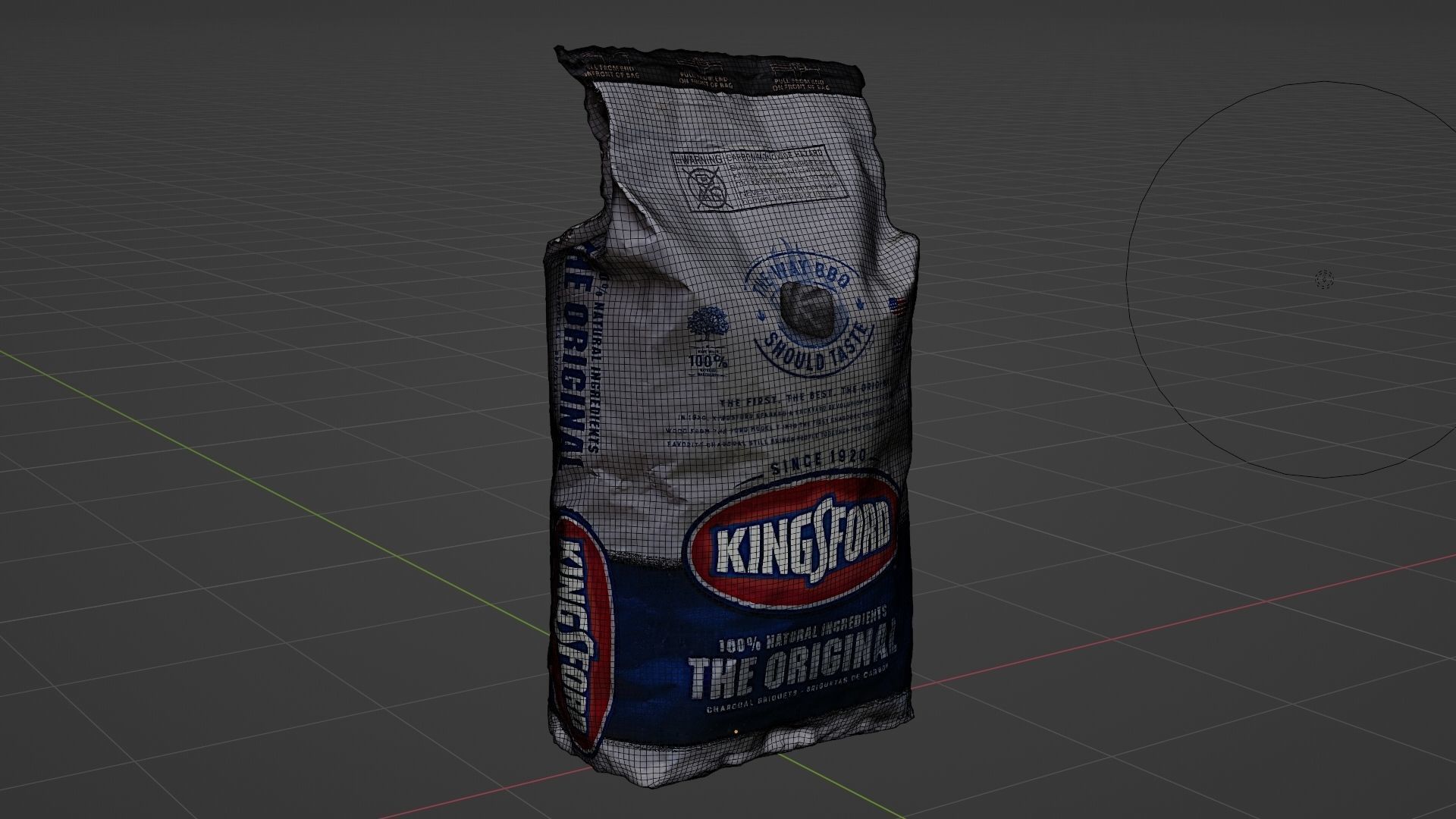 Bag of Charcoal 3D model_4