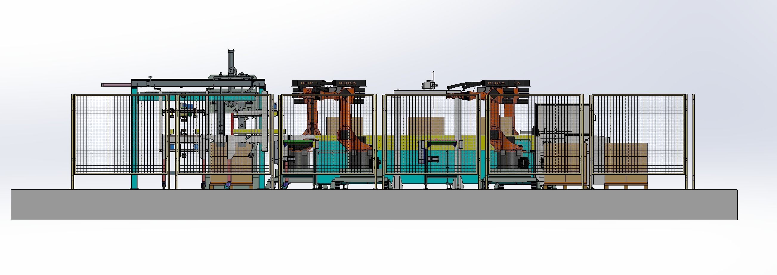 Carton production line  3D model_6