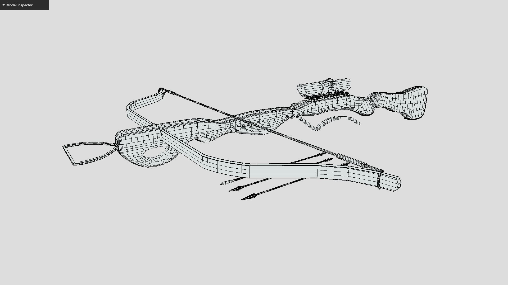 Medieval Retrofitted Crossbow Low-poly 3D model_5