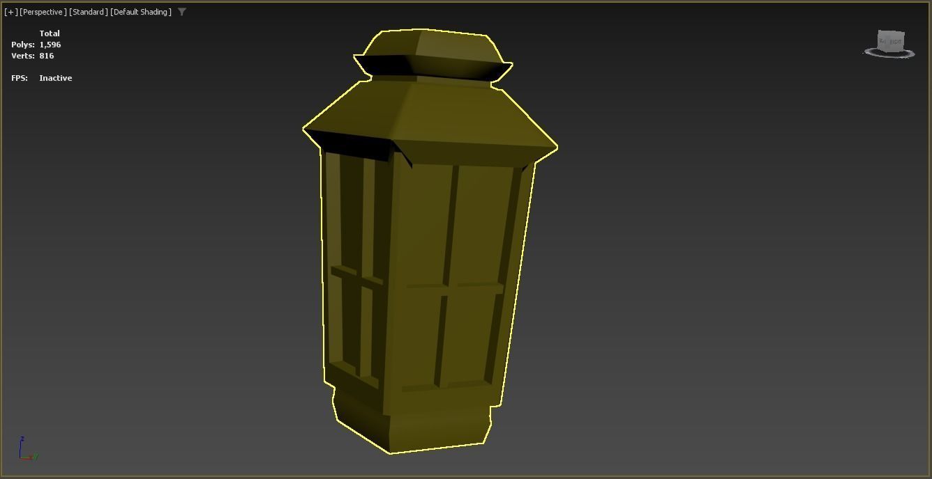 old LIGHT  Low-poly 3D model_1