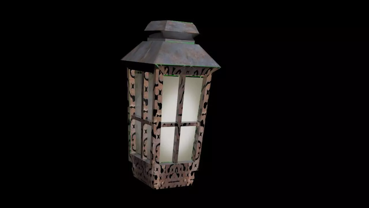 old LIGHT  Low-poly 3D model_0