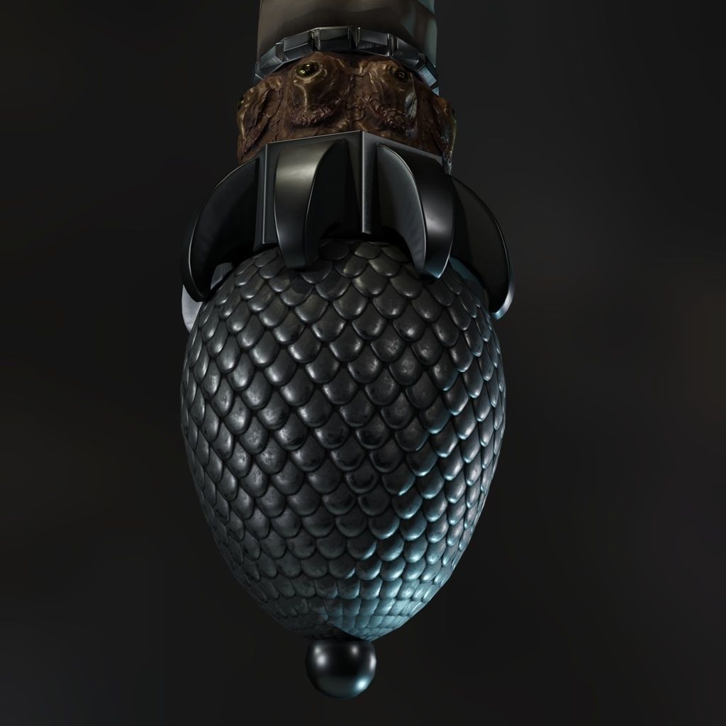 Eldritch Axe Low-poly 3D model_2