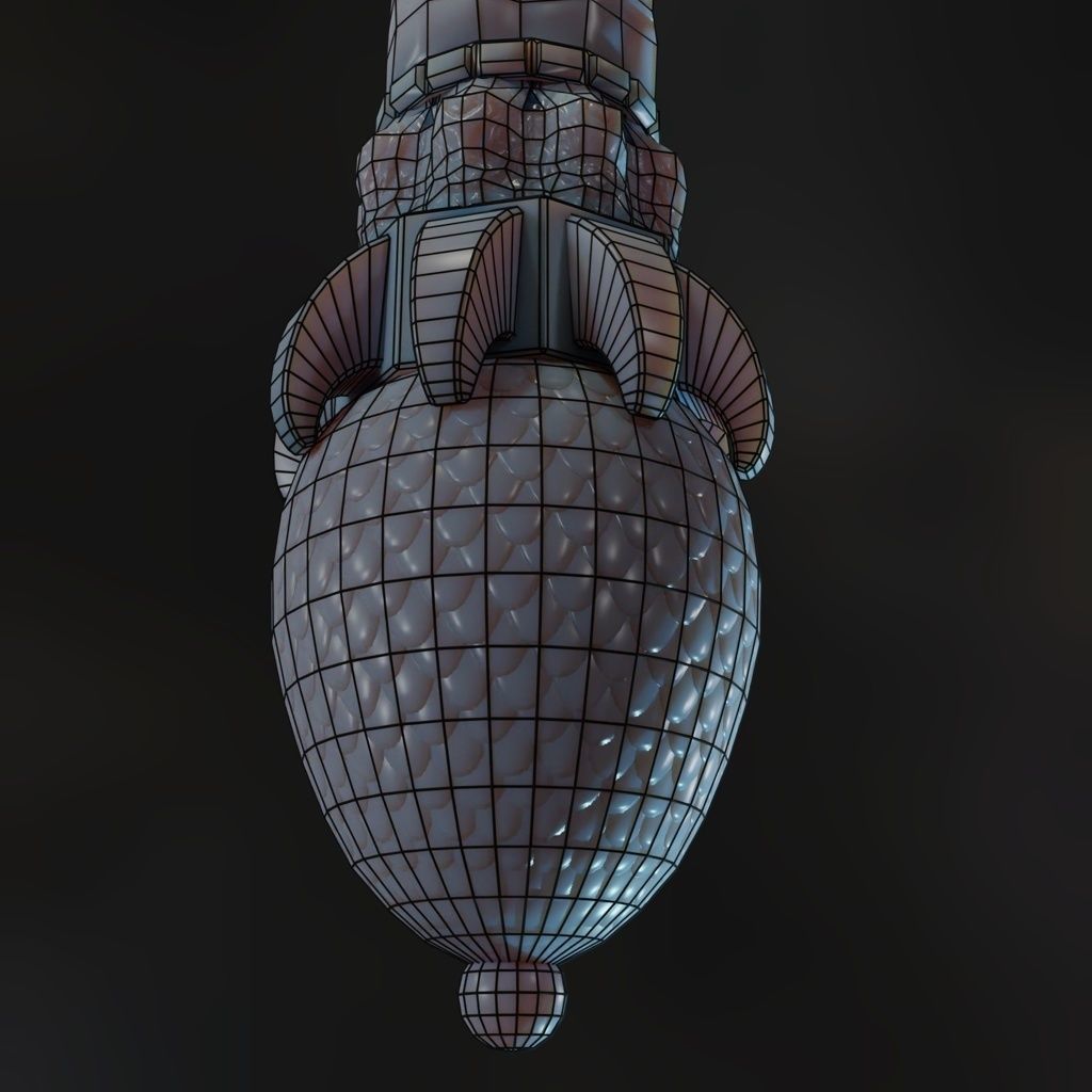 Eldritch Axe Low-poly 3D model_8