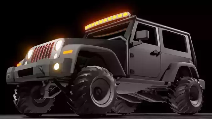 jeep wrangler Free low-poly 3D model