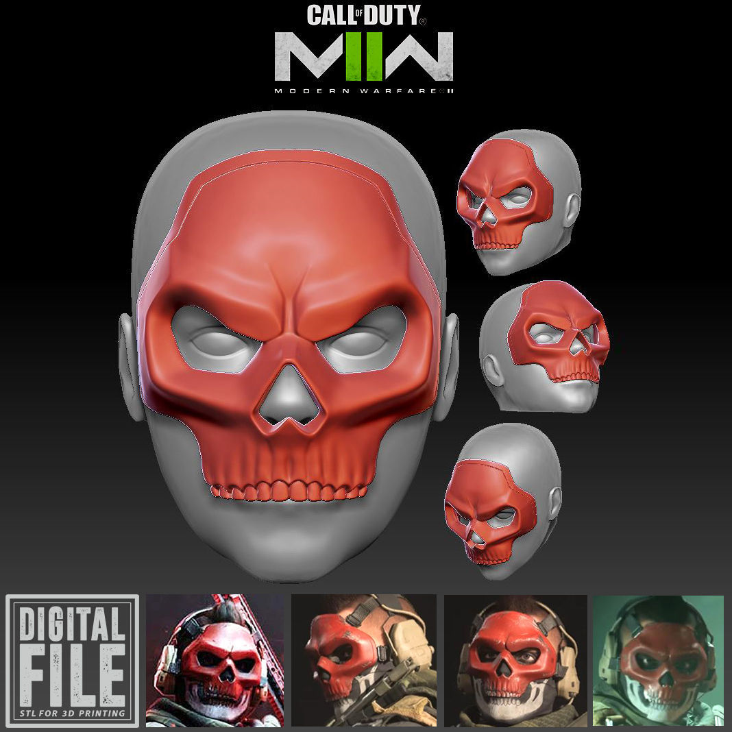 Soap Red Team 141 Mask - Call of Duty - MW2 - WARZONE 3D print model_15
