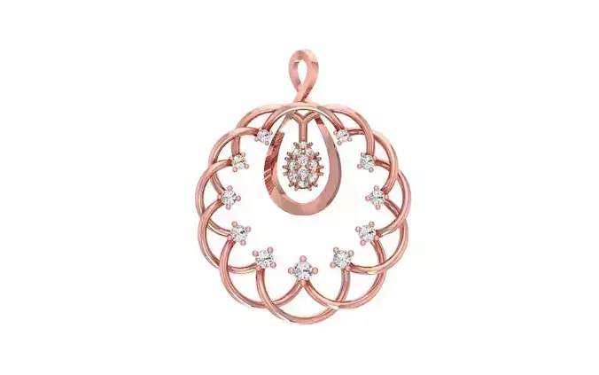 Women Pendant 3dm STL OBJ FBX Render Details